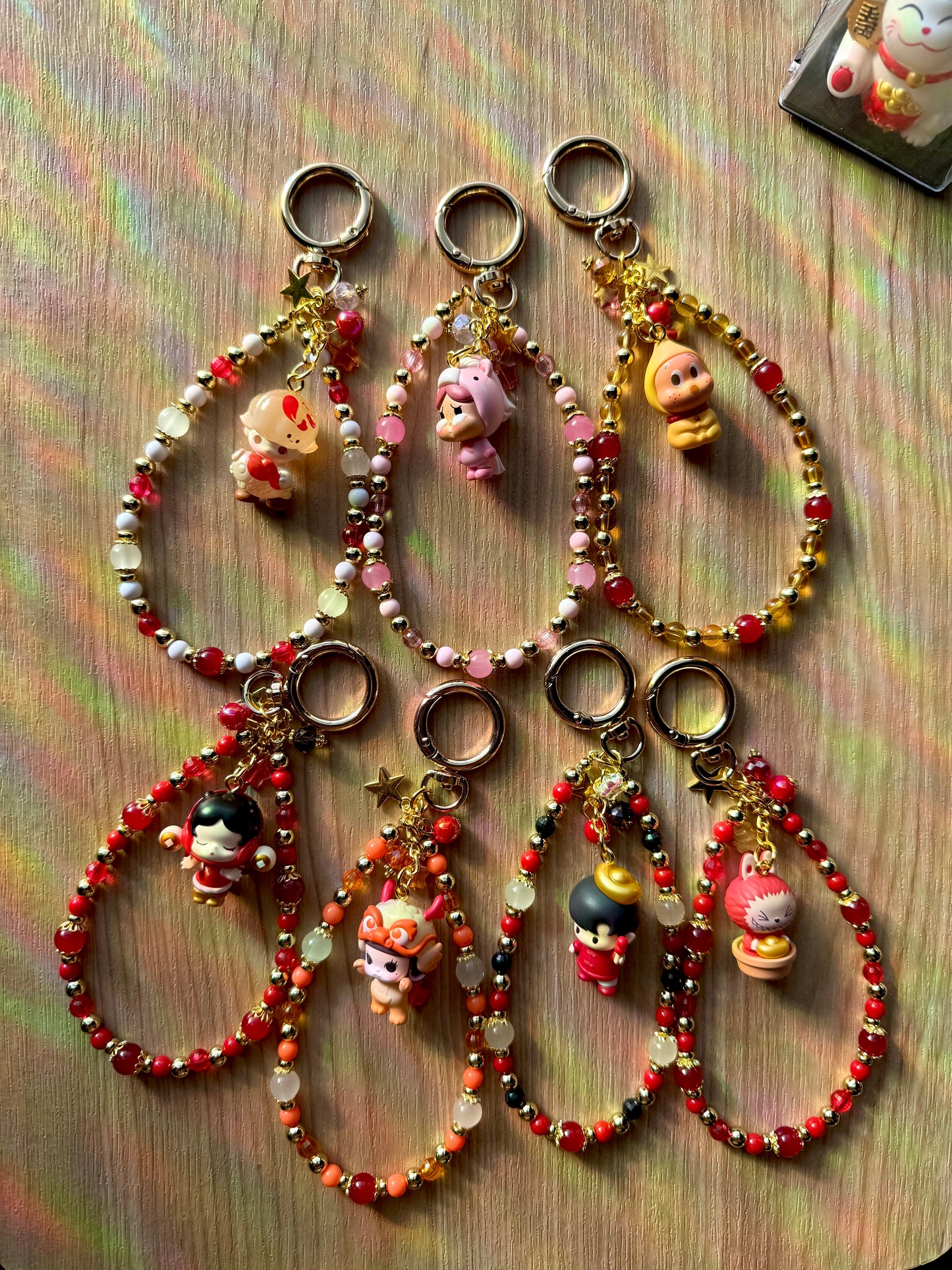 Mama Fufu Pop Bean Beaded Phone Charm Wristlet
